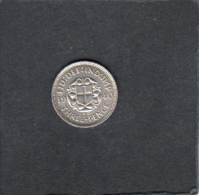 Beschrijving: 3 Pence GEORGIUS VI  